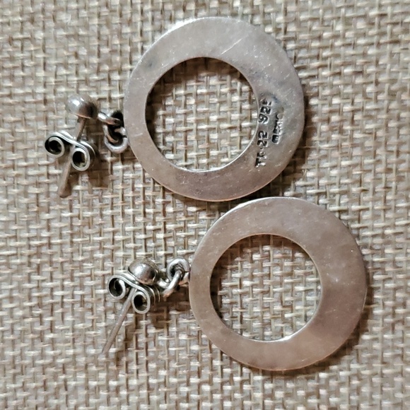 Taxco 925 Circular Silver Earrings - Picture 2 of 3